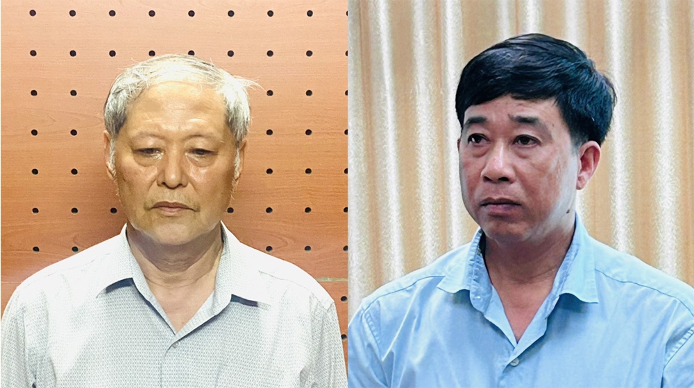 Bị can Trần Ngọc Hải (trái) và bị can Trần Thanh Liêm (Ảnh: Công an cung cấp)