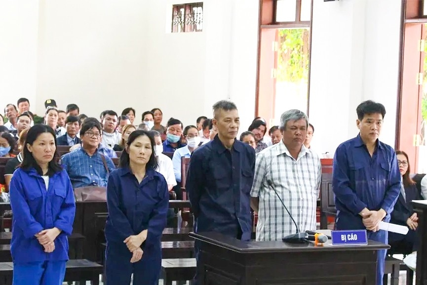 Các bị cáo trong vụ án (Ảnh: CTV)