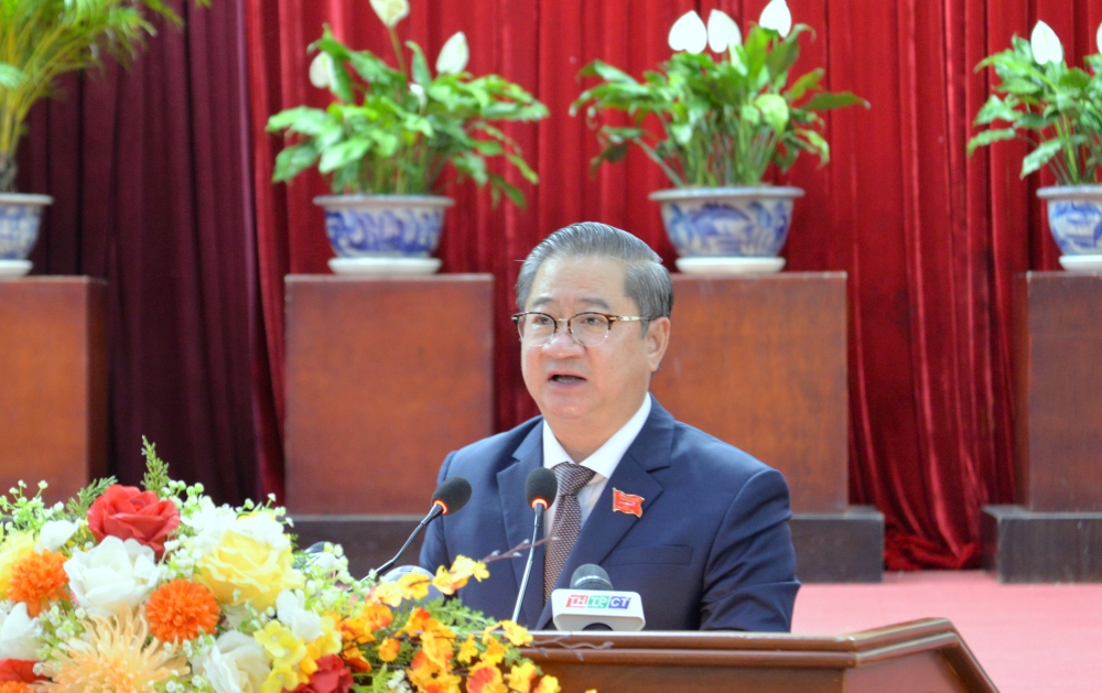 Chủ tịch UBND thành phố Cần Thơ Trần Việt Trường phát biểu