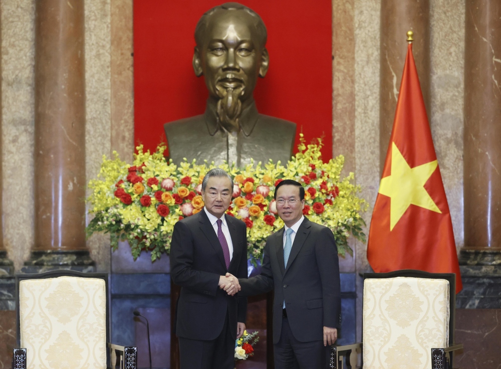 Chủ tịch nước Võ Văn Thưởng tiếp Bộ trưởng Bộ Ngoại giao Trung Quốc Vương Nghị