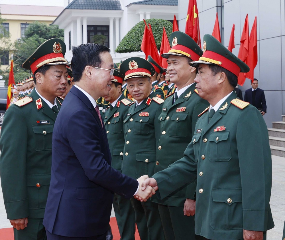 Chủ tịch nước Võ Văn Thưởng tới thăm, kiểm tra công tác huấn luyện sẵn sàng chiến đấu tại Binh chủng Đặc công