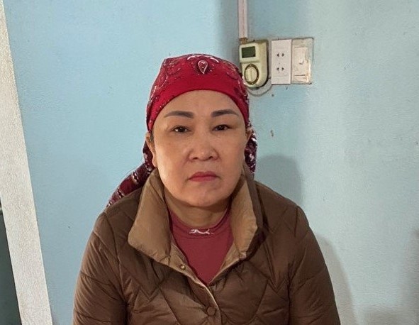 Đối tượng La Thị Hoa tại cơ quan điều tra