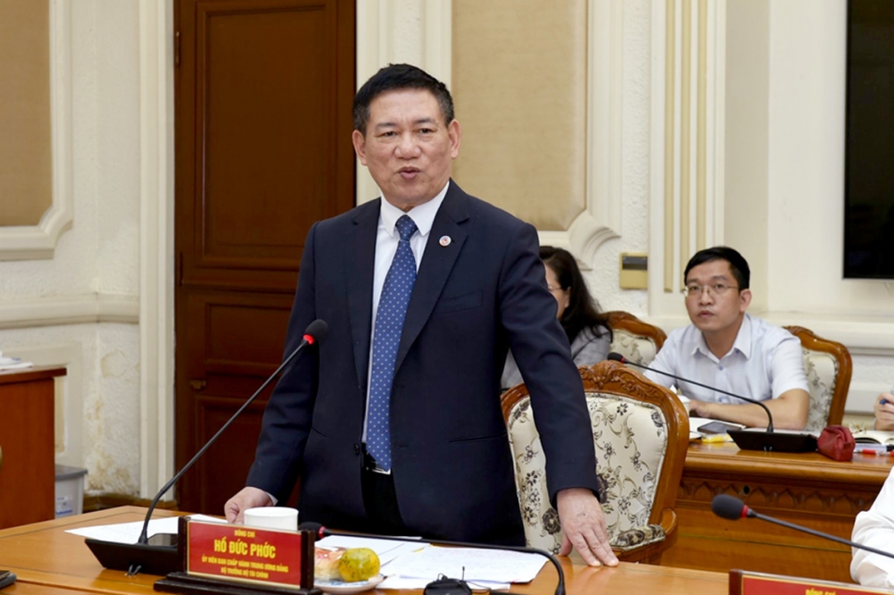 Bộ trưởng Hồ Đức Phớc phát biểu tại buổi làm việc