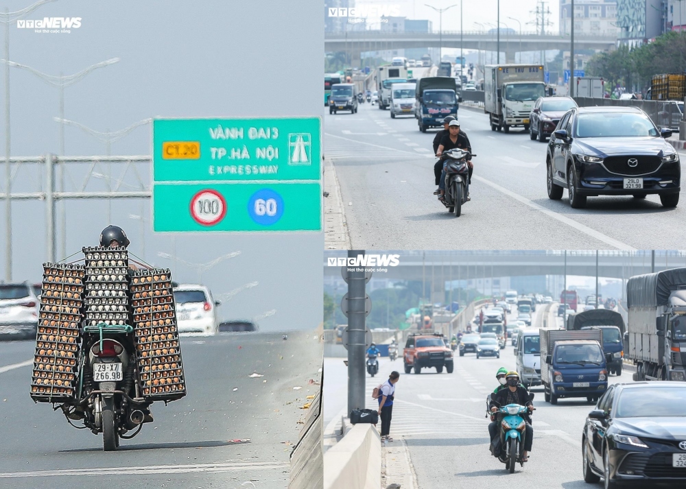 Để di chuyển nhanh hơn, rất nhiều tài xế xe máy vẫn bất chấp đi lên đường cao tốc chỉ dành cho ô tô.