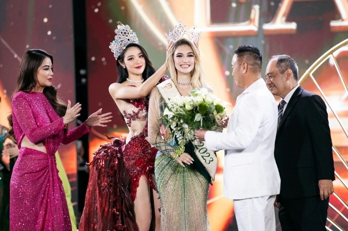Drita Ziri of Albania is crowned Miss Earth 2023 in the final night of the pageant which takes place on December 22 in the southern city.