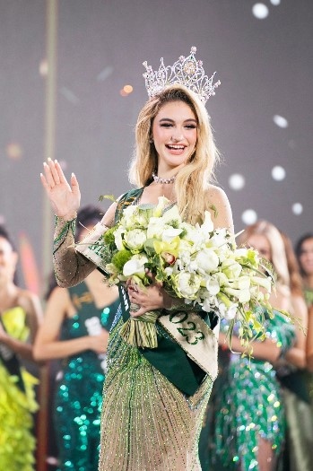 Drita Ziri, 18, is an Albanian television host and a model. She is the first Albanian to win the Miss Earth title.