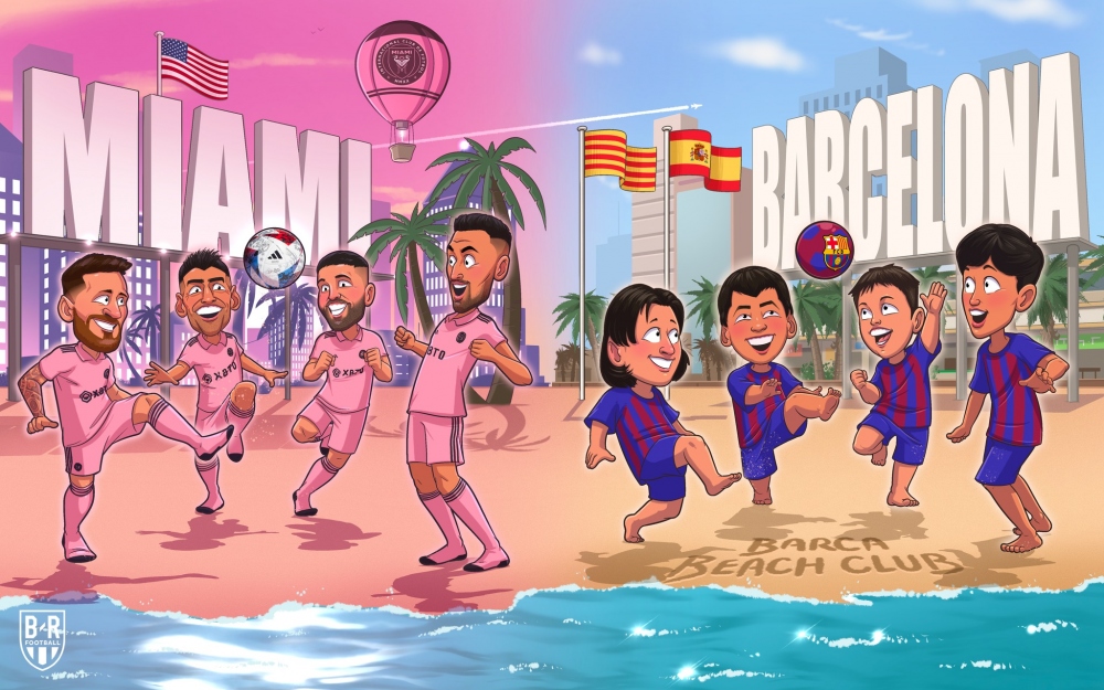 Các cựu cầu thủ Barca tái hợp tại Inter Miami (Ảnh: Bleacher Report Football)