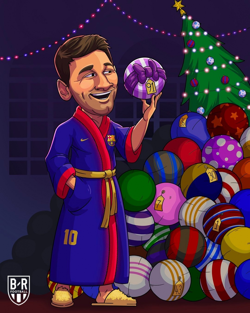 11 năm trước, Messi ghi bàn thắng thứ 91 trong năm dương lịch 2012 (Ảnh: Bleacher Report Football)