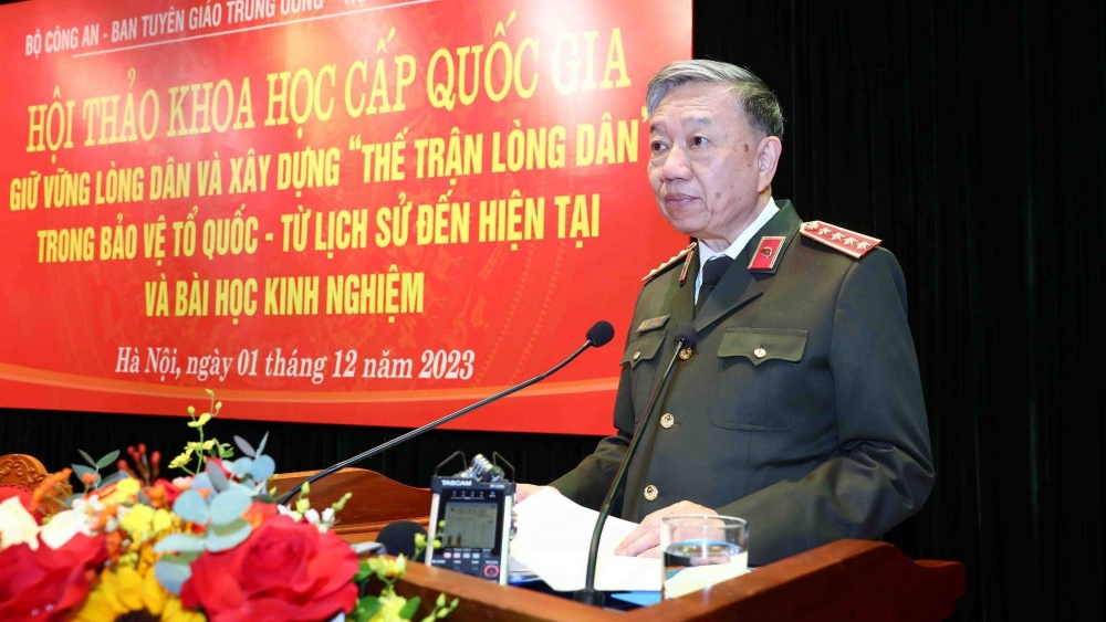 Bộ trưởng Tô Lâm phát biểu kết luận hội thảo