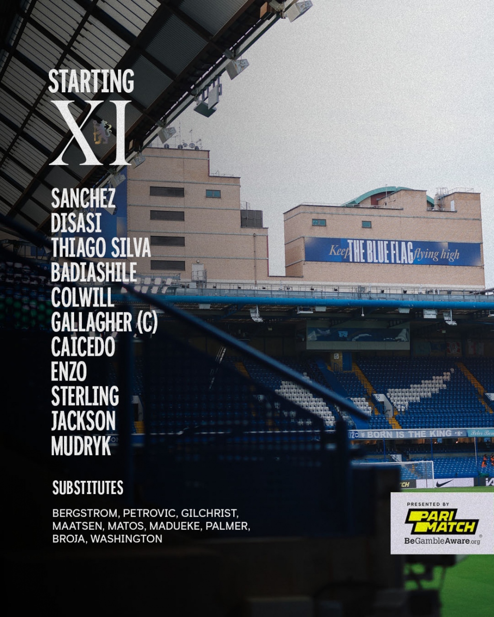 Đội hình xuất phát của Chelsea. (Ảnh: CLB)