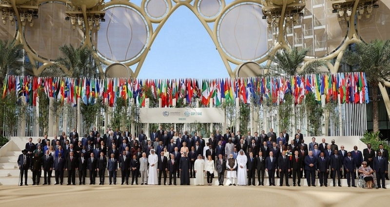 Các nhà lãnh đạo tham dự Hội nghị COP28 tại UAE. Ảnh: Tân Hoa Xã