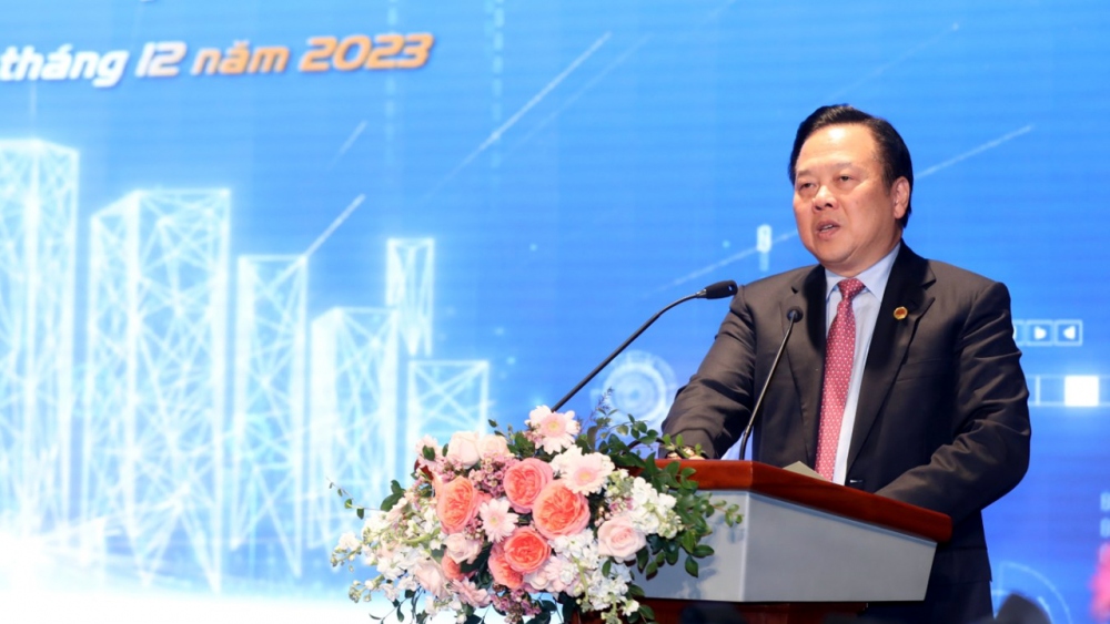 Chủ tịch Ủy ban Quản lý vốn Nhà nước tại doanh nghiệp Nguyễn Hoàng Anh phát biểu tại Hội nghị