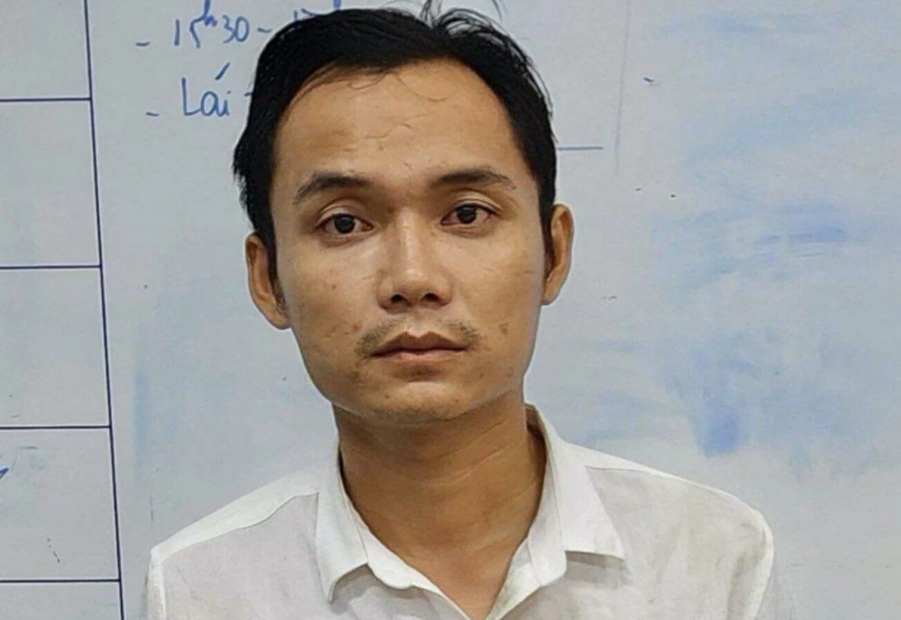 Đỗ Thành Lý tại Cơ quan điều tra. (Ảnh: Công an cung cấp)