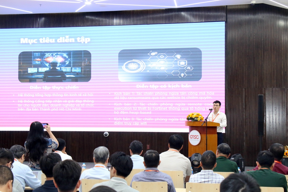 Diễn tập gồm 2 phần, thực chiến và có kịch bản (Ảnh: TTBC)