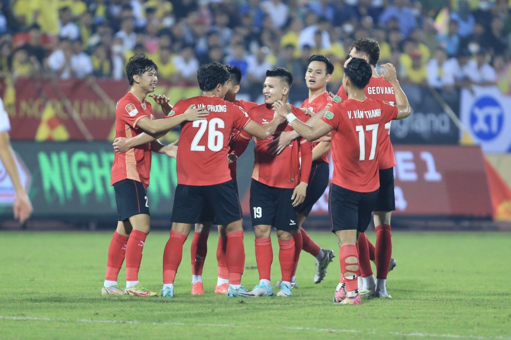 Quang Hải ghi 2 bàn trong 2 trận liên tiếp ở V-League. (Ảnh: VPF). 