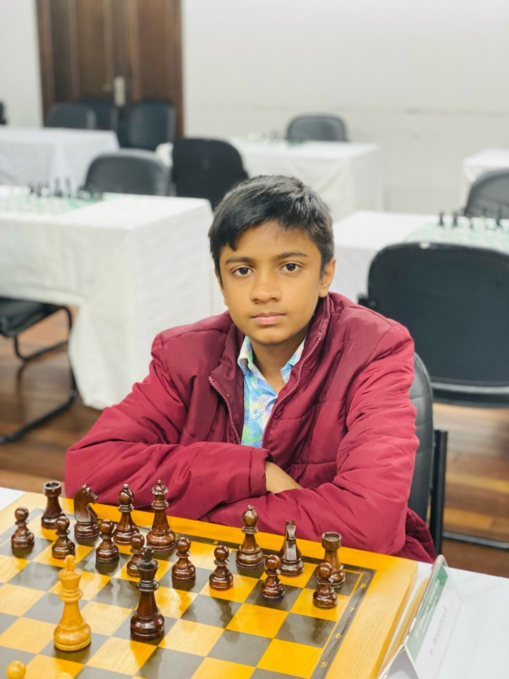 Indian chess player Ilamparthi A from India has triumphed at the Hanoi International Chess Tournament. (Photo courtesy of the organizing board)