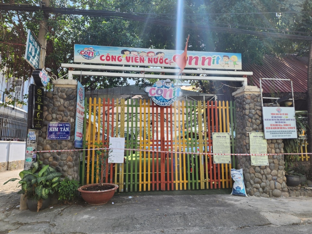 Khu vui chơi, công viên nước - nơi cháu bé 6 tuổi chết đuối (Ảnh: M.H)
