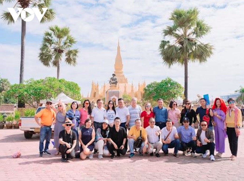 About 30 representatives from Vietnamese travel agencies partake in a familiarisation (FAM) trip to Laos.