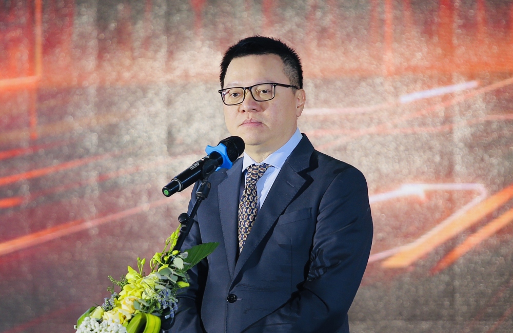 Ông Lê Quốc Minh, Phó Trưởng Ban Tuyên giáo Trung ương, Chủ tịch Hội Nhà báo Việt Nam chia sẻ tại buổi lễ