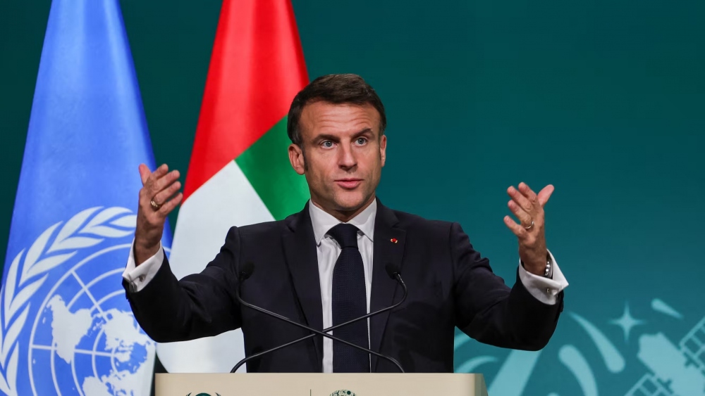 Tổng thống Pháp Emmanuel Macron cho biết than đá hiện chỉ chiếm khoảng 3% trong tổng năng lương hỗn hợp tại Pháp. Ảnh: France Info