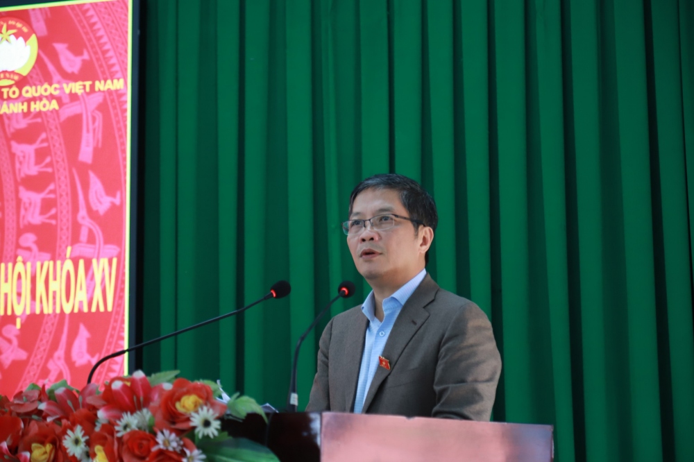 Ông Trần Tuấn Anh, Trưởng Ban Kinh tế Trung ương tiếp xúc cử tri tại huyện Vạn Ninh, tỉnh Khánh Hòa