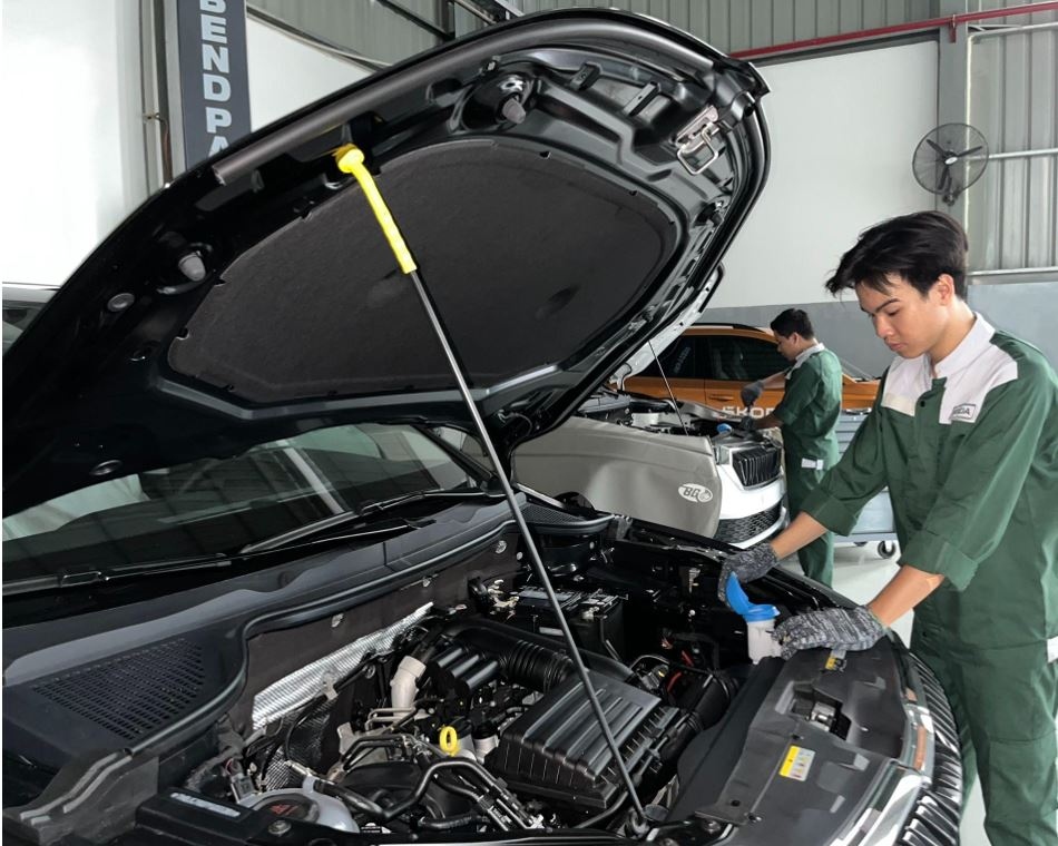 Bên trong xưởng dịch vụ của Skoda Việt Nam