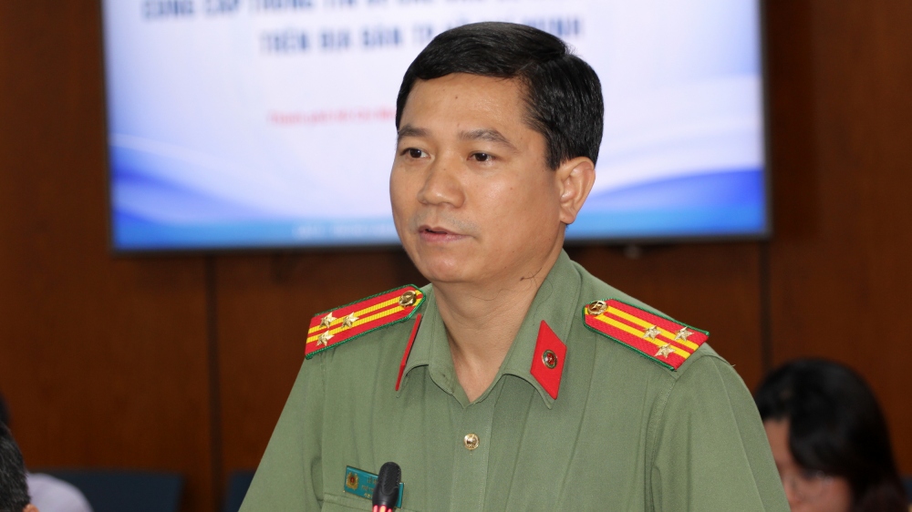 Thượng tá Lê Mạnh Hà, Phó Trưởng Phòng Tham mưu, Công an TP.HCM (ảnh: T.Nhân)