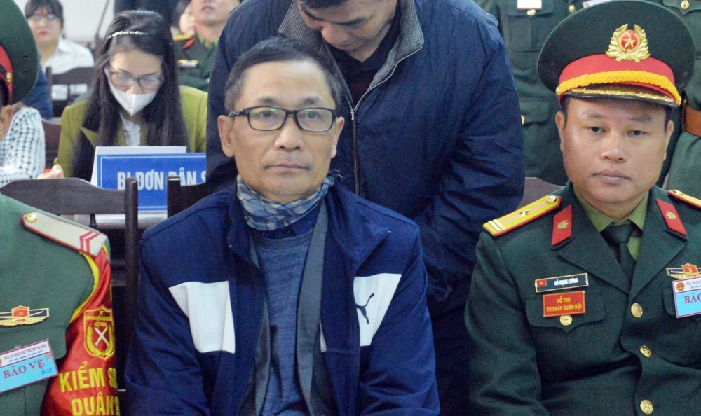 Bị cáo Trịnh Thanh Hùng tại phiên tòa