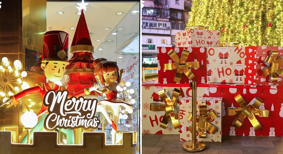 Vincom Center Pham Ngoc Thach in Dong Da district has been decorated for the Christmas season and New Year holiday.