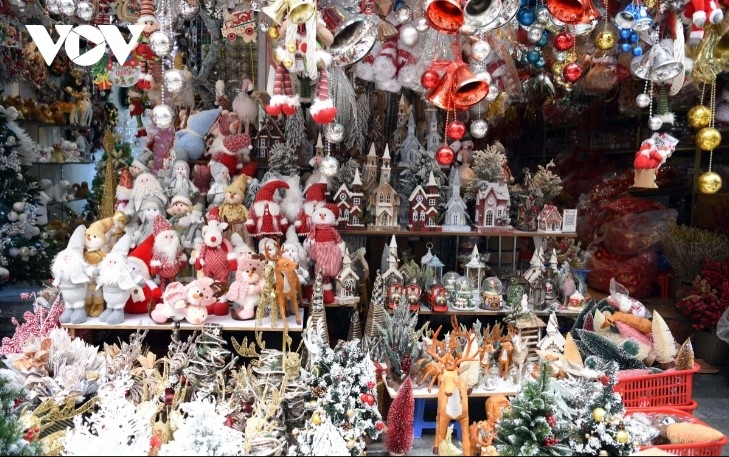The street is now currently buzzing with business activities as many shops showcase festive items available for purchase to prepare for the Christmas period.