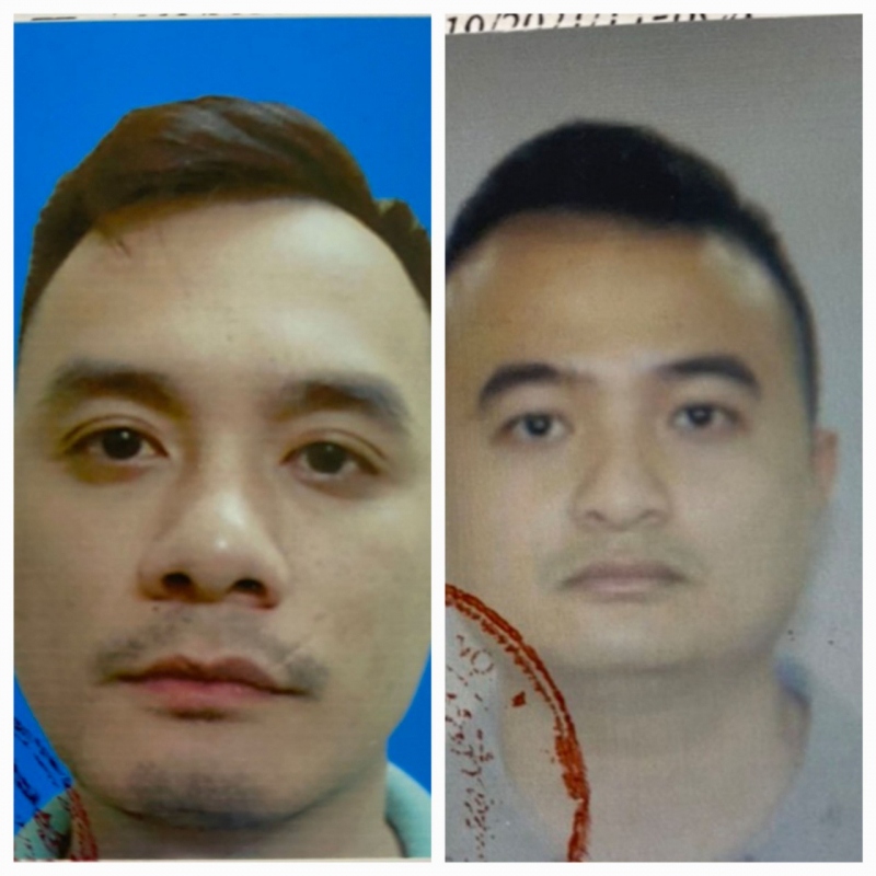Bị can Trần Xuân Minh và Đào Anh Dũng.