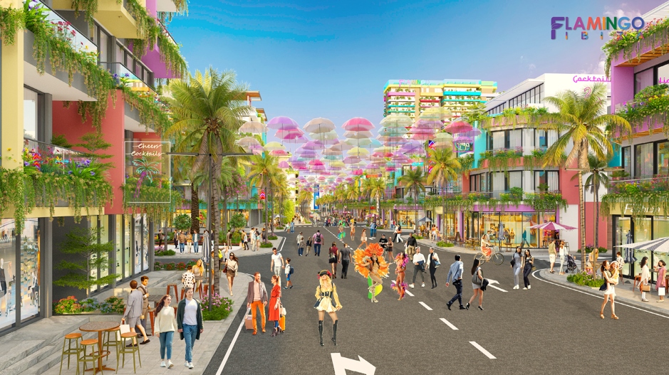 Những con phố kinh doanh sầm uất tại dự án Flamingo Ibiza Hải Tiến