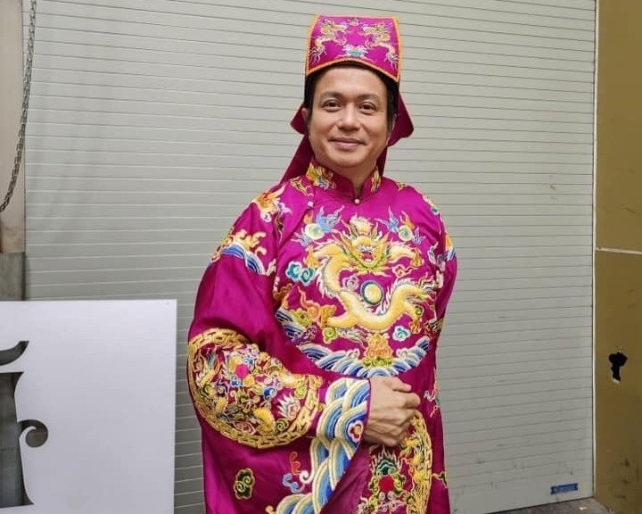 Diễn viên Bá Anh trong tạo hình Táo Giao thông.