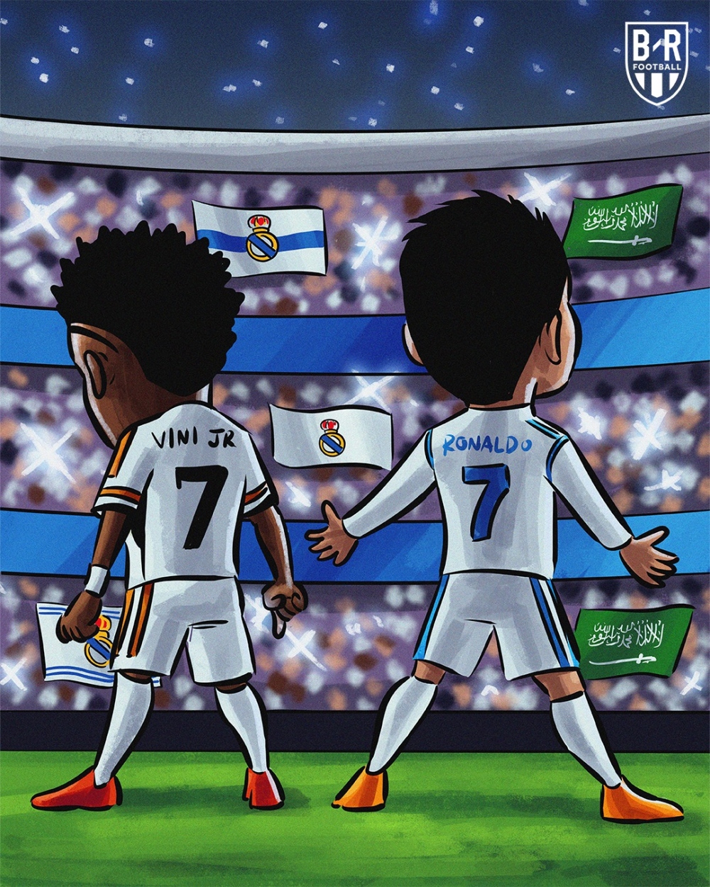 Vinicius gợi lại hình ảnh Cristiano Ronaldo ở Real Madrid. (Ảnh: Bleacher Reports)