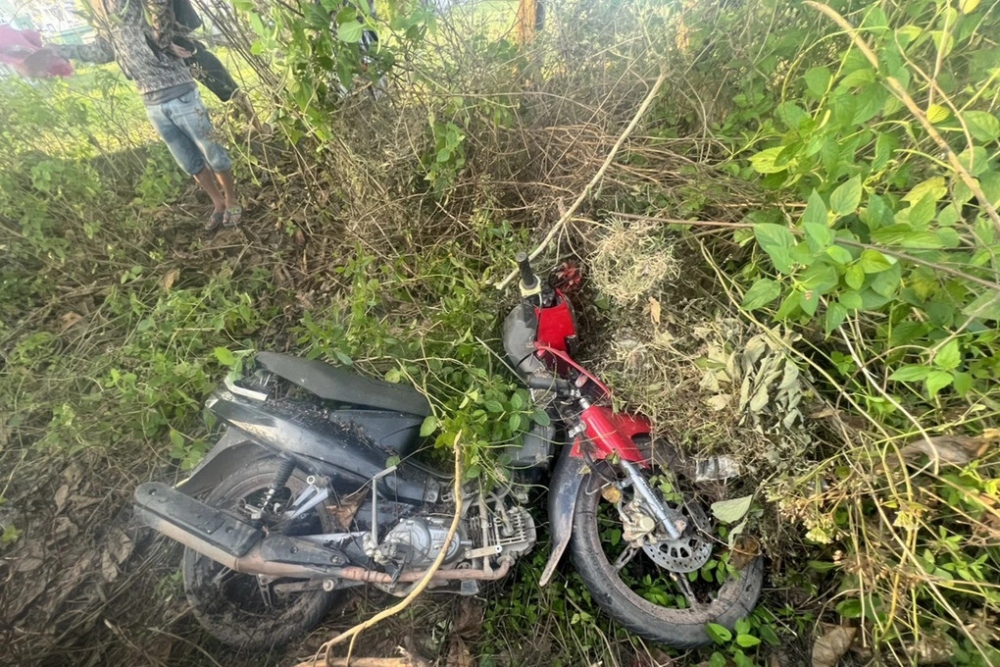 Xe máy 2 đối tượng trộm cắp để sử dụng đi cướp ngân hàng (Ảnh: Công an tỉnh Quảng Nam).