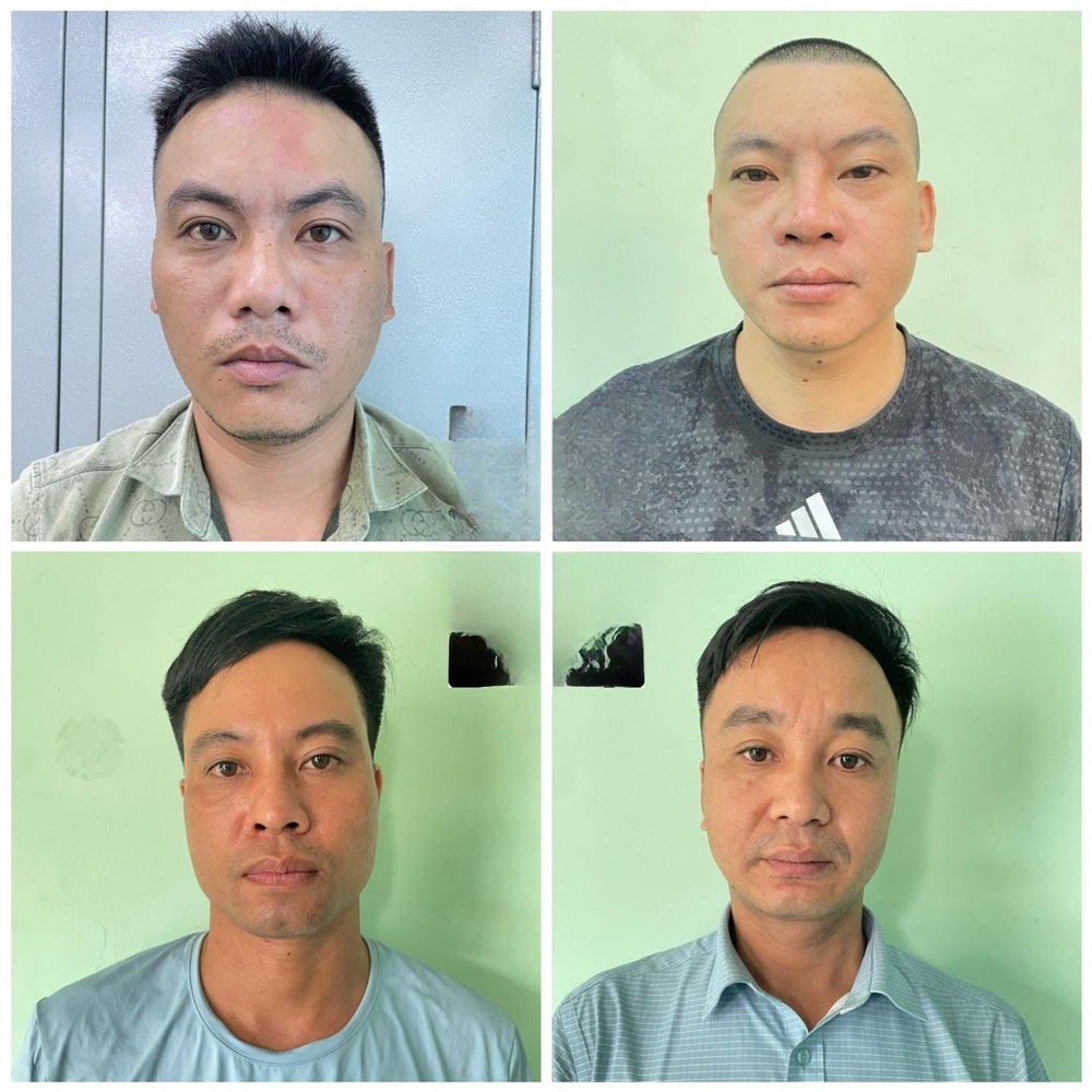 4 đối tượng bị bắt giữ (ảnh: CA).