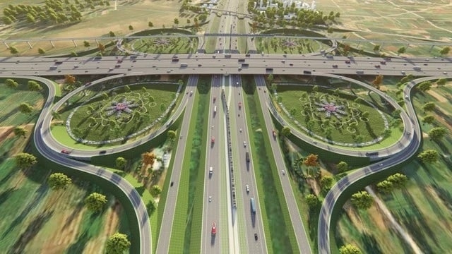 Phối cảnh Dự án Vành đai 4 - Vùng thủ đô. Ảnh: Ban QLDA