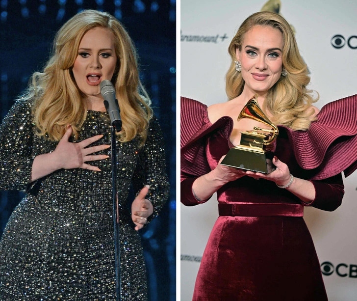 Sau nhiều nỗ lực giảm cân, "họa mi nước Anh" Adele đã “lột xác” hoàn toàn. Giọng ca “Hello” từng mất tích một thời gian và trở lại đầy ngoạn mục, cô gây sốc cho giới truyền thông vì đã giảm 45 kg. Vóc dáng cân đối, thon gọn hiện tại khiến ai người hâm mộ ai cũng ngỡ ngàng, có người còn không thể nhận ra Adele vì cô quá khác biệt. Để có được vóc dáng như hiện tại, Adele áp dụng chế độ luyện tập khắc nghiệt. Ngoài ra, cô tuân thủ hình thức ăn kiêng dưới 1.000 calo/ngày thông qua phương pháp ăn kiêng đặc biệt đẩy mạnh quá trình trao đổi chất, phát triển cơ bắp, đốt cháy mỡ thừa. Cùng với đó, nhan sắc của cô nàng cũng "thăng hạng" và trở nên trẻ trung hơn rất nhiều.