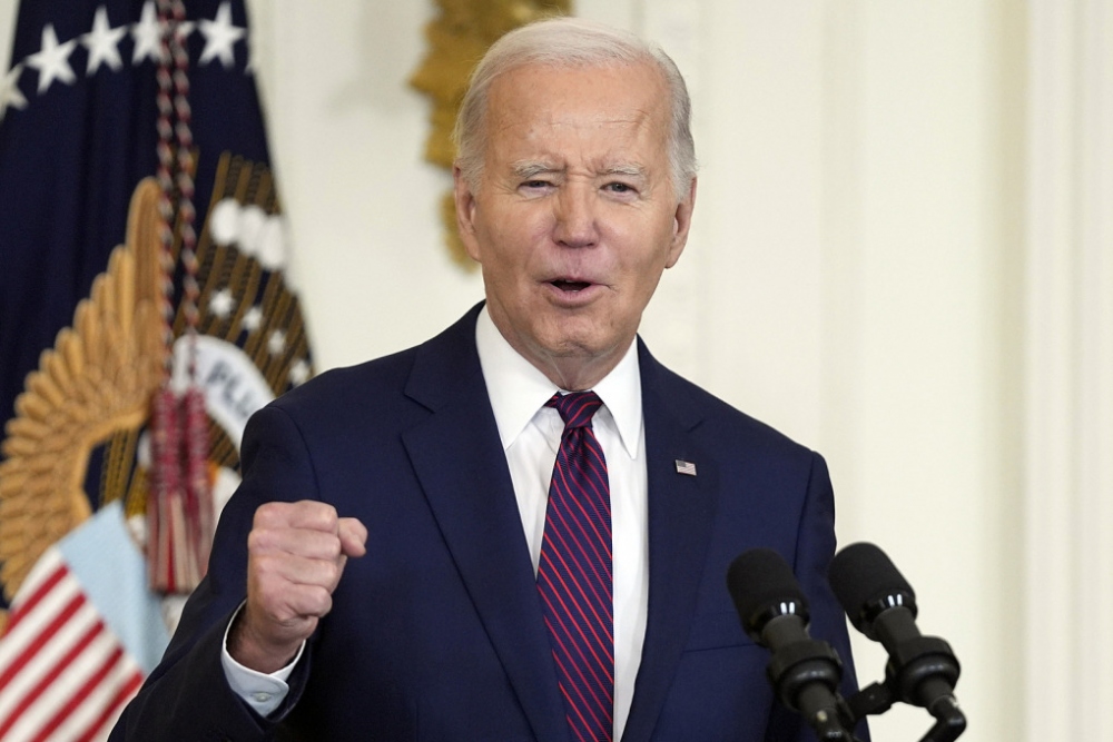 Tổng thống Mỹ Joe Biden tại Nhà Trắng ngày 19/1. Ảnh: AP