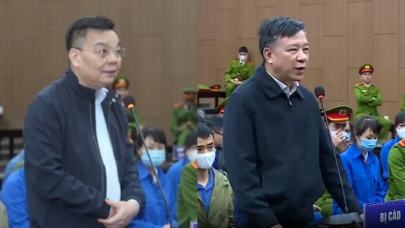 Bị cáo Chu Ngọc Anh và Phạm Xuân Thăng tại tòa