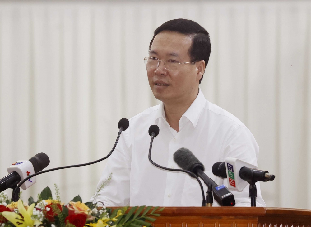 Chủ tịch nước Võ Văn Thưởng phát biểu tại buổi lễ