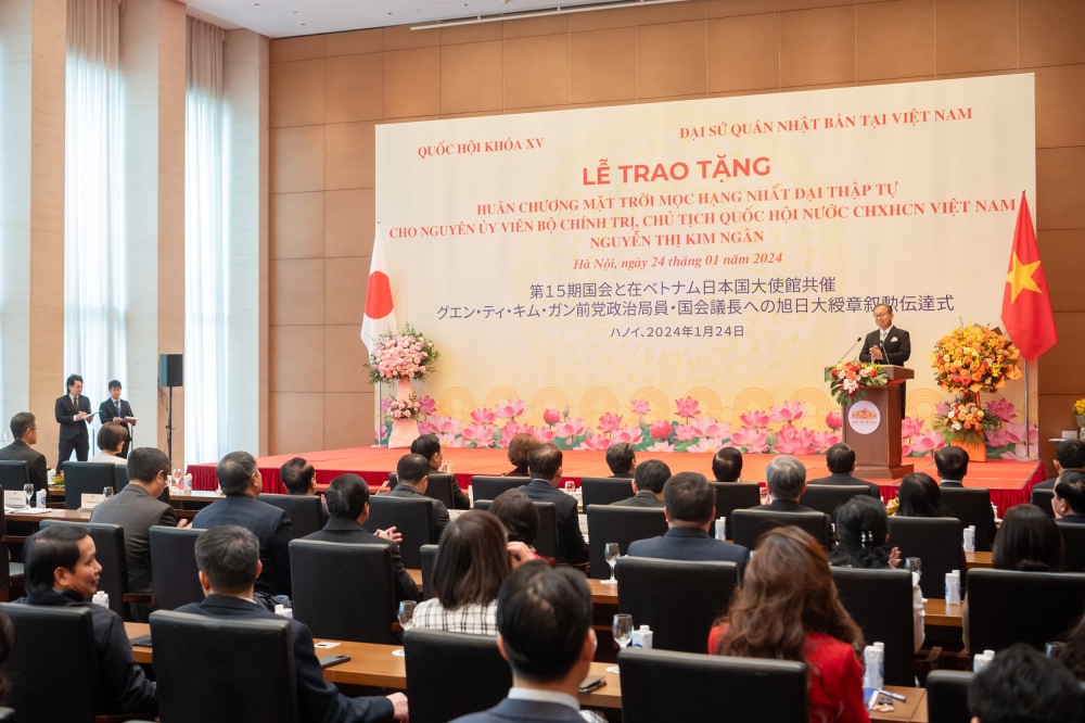 Đại sứ Yamada Takio phát biểu tại buổi lễ