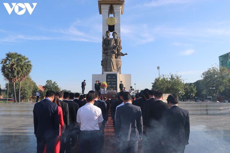Đài Hữu nghị Việt Nam-Campuchia tại thủ đô Phnom Penh. Ảnh: Văn Đỗ /VOV-Phnom Penh