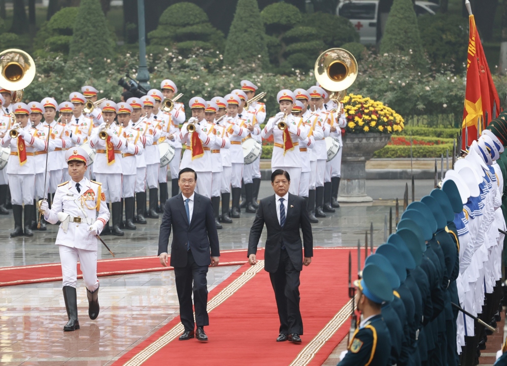 Chủ tịch nước Võ Văn Thưởng chủ trì Lễ đón chính thức Tổng thống Philippines Ferdinand Romualdez Marcos Jr.