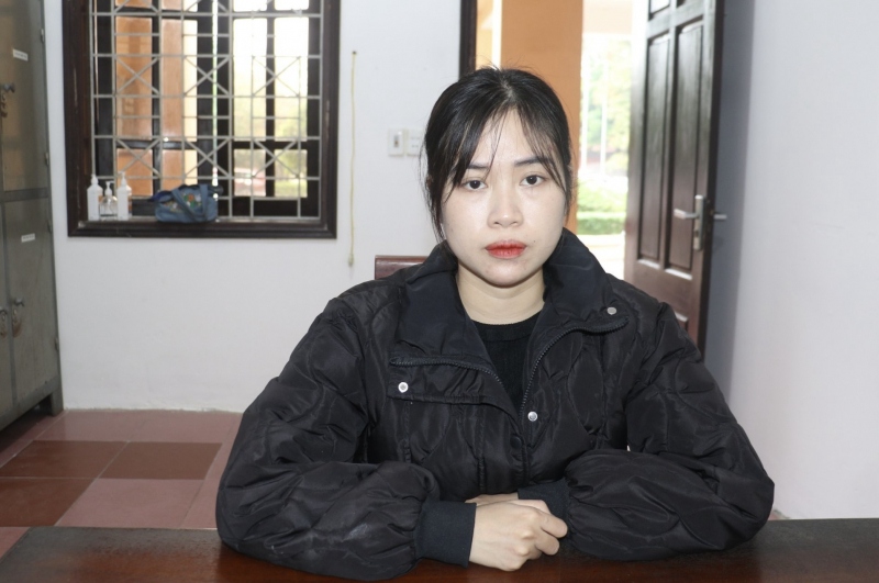 Bị can Trần Thị Lan Anh tại Cơ quan điều tra.