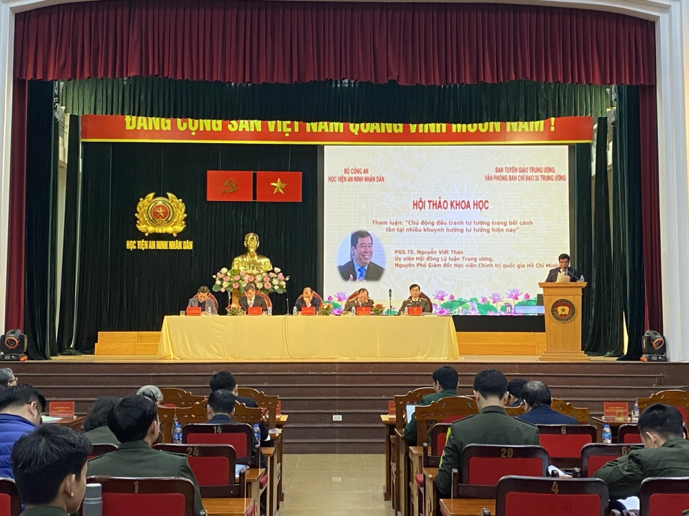 Hội thảo thuộc Đề tài “Đấu tranh bảo vệ nền tảng tư tưởng, bảo vệ Đảng, Nhà nước, Nhân dân và chế độ trên môi trường mạng xã hội”