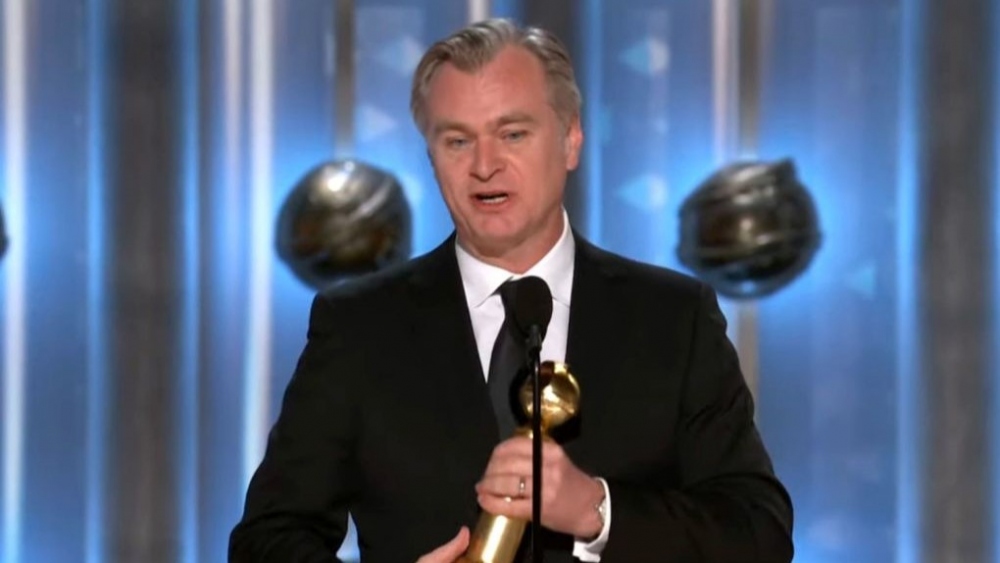 Christopher Nolan phát biểu nhận giải Quả cầu Vàng 2024 hạng mục Đạo diễn xuất sắc.