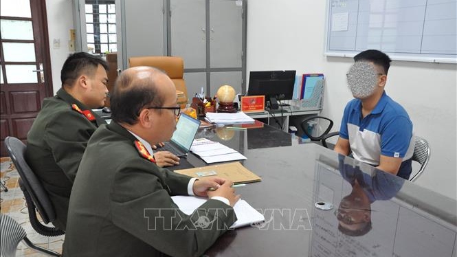 Cơ quan điều tra làm việc với đối tượng P.V.B. 