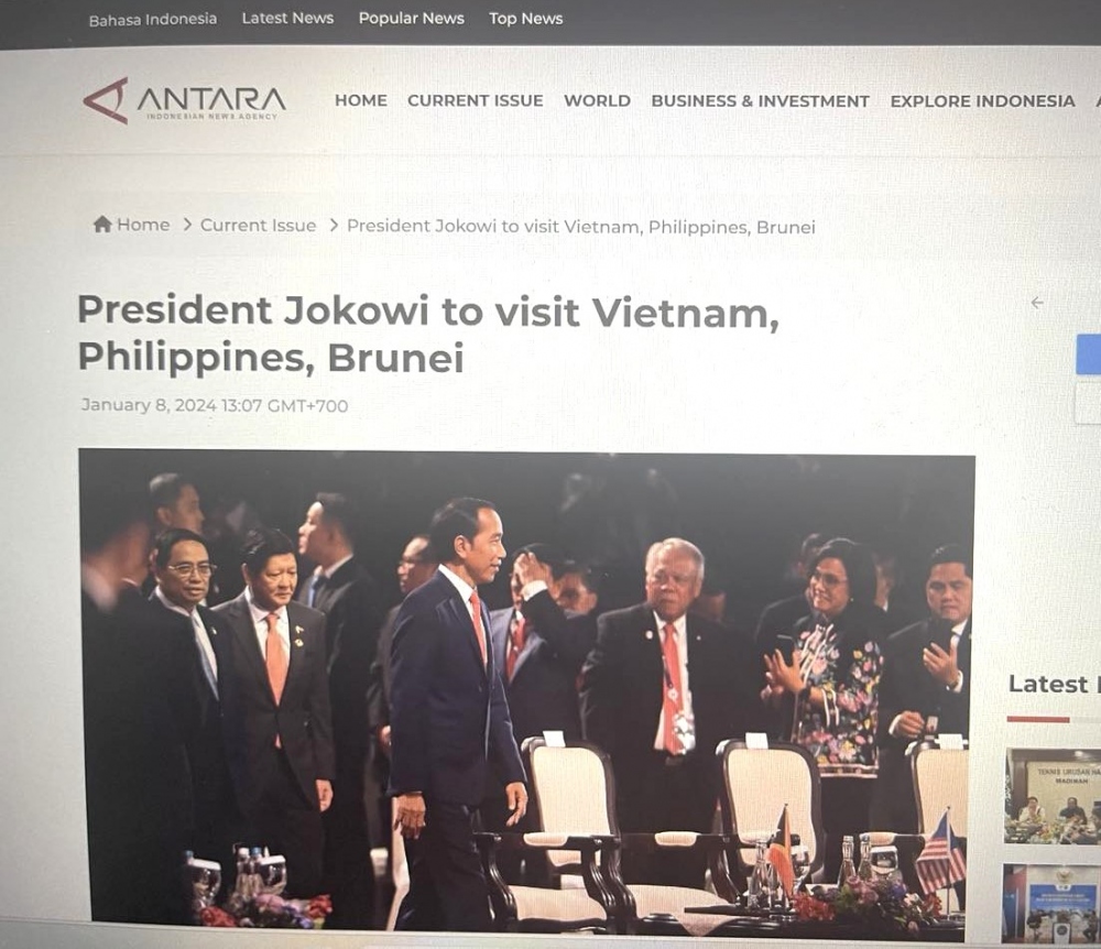 Hãng thông tấn Antara của Indonesia đưa tin tích cực về chuyến thăm