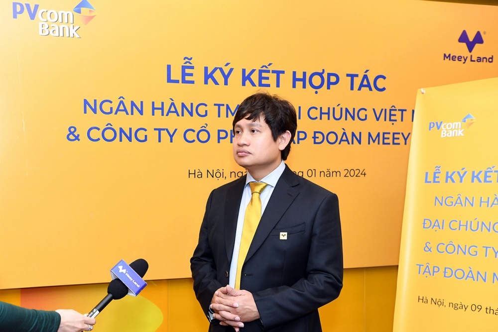 Ông Hoàng Mai Chung, Chủ tịch HĐQT Meey Land chia sẻ tại Lễ ký kết